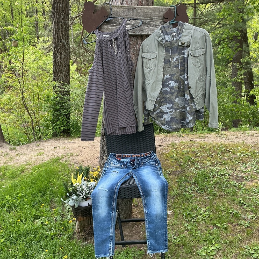 Rock Revival jeans and three tops!